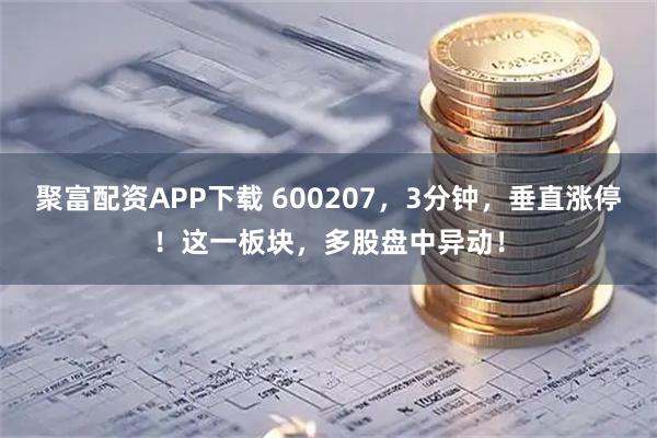 聚富配资APP下载 600207，3分钟，垂直涨停！这一板块，多股盘中异动！