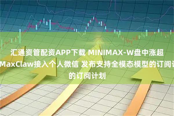 汇通资管配资APP下载 MINIMAX-W盘中涨超6%MaxClaw接入个人微信 发布支持全模态模型的订阅计划